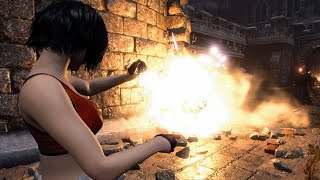 Ada Pistol Only S rank Castle Mercenaries 4K60FPS  RESIDENT EVIL 4 REMAKE [upl. by Anibor898]