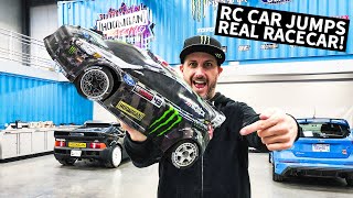 Ken Blocks 18 Scale RC Shred Session Around Real Racecars [upl. by Geesey]