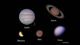 Mercury Venus Mars Jupiter and Saturn through my telescope [upl. by Ynaffet]