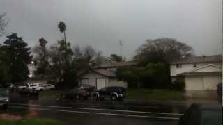 april 12 2012 severe thunderstorm and wind in rancho cordova california gusty winds [upl. by Mathia159]