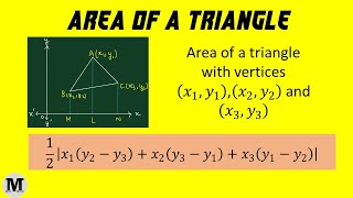 1  Points and their coordinates  Area Of A Triangle and Collinearity of Points [upl. by Madriene]