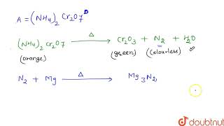 An orange solid A on heating gives a green residue B a colourless gas C  and water vapours [upl. by Ear]