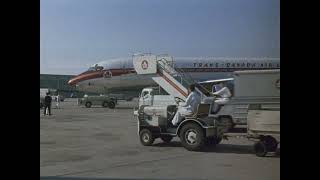 Trans Canada Airlines DC8 Taking off and Landing at Montreal–Dorval Intl Airport YUL 1960s [upl. by Alexi]