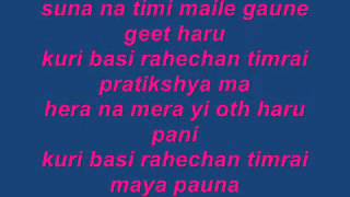 chadai aau lyrics  sudip gurungflv [upl. by Kirima331]