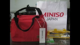 Miniso lunch bag  spoon fork and chopsticks on a case [upl. by Rizzi]