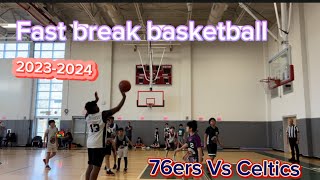 East Brunswick Fast break Basketball 20232024 7th8th graders 76ers Vs Celtics [upl. by Herold]