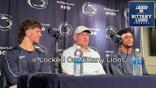 Cael Sanderson Carter Starocci amp Levi Haines recap Penn State wrestlings opener vs Drexel [upl. by Opiuuk]