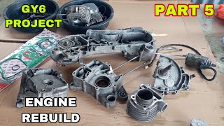 Gy6 Project  Mio Restoration Part 5  Engine Rebuild  MOTOR LIKOT [upl. by Halyahs]