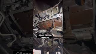 2008 Cadillac EXT oil pan gasket replacement 👨‍🔧oilpanautomotivecesarthetech [upl. by Trent940]