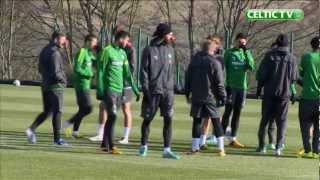 Celtic FC  20130226 Training shots  prematch Motherwell [upl. by Ithsav478]