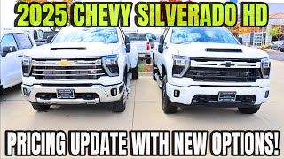 2025 Chevy Silverado 2500 amp 3500 Pricing New Trail Boss And Custom Package [upl. by Adnak146]