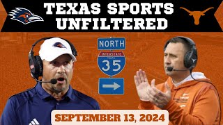 Texas Sports Unfiltered  LIVE  91324  Texas Longhorns Football  UTSA Preview  NFL [upl. by Kralc]