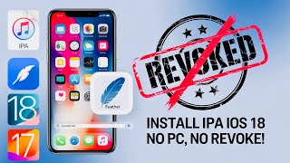 Install IPA Files on iPhone iOS 18 WITHOUT PC amp NO Revokes  Feather Signer iOS Latest Update [upl. by Ullman470]