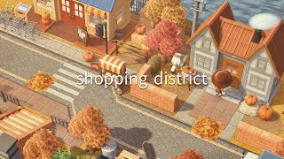 【あつ森】秋の街 商店街と線路が通る住宅  Shopping District  Animal Crossing New Horizons [upl. by Assille332]