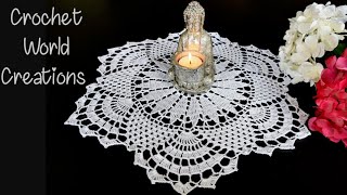 Crochet Doily  Easy Crochet Tutorial crochetworldcreations crochet thalposhdesign [upl. by Evelunn]