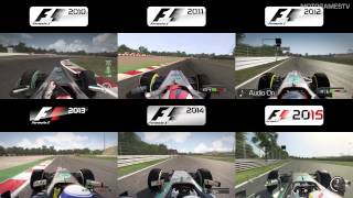 F1 2010 vs 2011 vs 2012 vs 2013 vs 2014 vs 2015  Suzuka Comparison 4k [upl. by Alleyn]