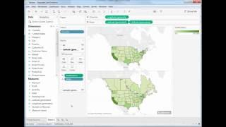 How to create a map of two regions with separate color gradients in Tableau [upl. by Biddle]