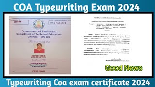 typewriting coa private candidate certificate receivedb2024 [upl. by Flemming339]