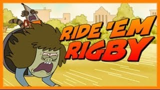 Regular Show  Ride Em Rigby  Regular Show Games [upl. by Zzaj]