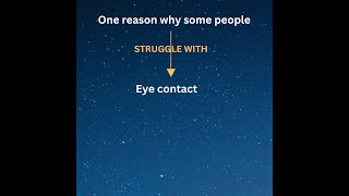 One reason why some people struggle with eye contact [upl. by Gardel]