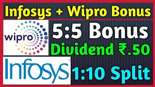 Infosys  Wipro Bonus Declared 🚨 Stocks Declared High Dividend Bonus amp Split With Ex Dates [upl. by Meelas]