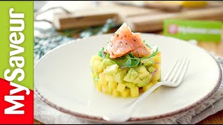 Tartare de saumon mangue avocat la bonne cuisine des blogs [upl. by Eiralih79]