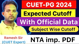 CUET PG Expected Cutoff 2024 With Official Data  Cuet pg cut off 2024  JNU BHU DU With Top College [upl. by Perr199]