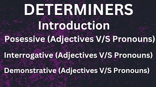 Determiners English Grammar  Introduction  Part1 by HarpreetKaurxj4dx [upl. by Garret249]