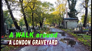 A stormy walk around one of Londons oldest graveyards  Kensal Green Cemetery [upl. by Uolyram]