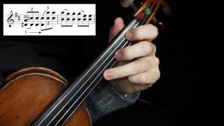 Seitz Concerto No5 in D Major 3rd Movement Tutorial tricky double stops Spanish subtitles [upl. by Aerdnu]