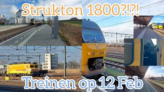 Strukton 1800 Treinen op 12 Feb [upl. by Cresa]