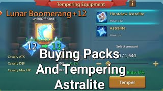 Lords Mobile  Buying Packs And Tempering Astralite [upl. by Ennywg]