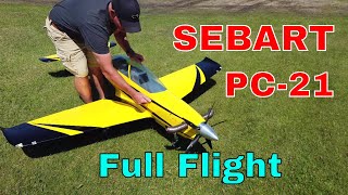 SEBART PC21 Turbo Prop Flight  Wren 44 Turbo Prop PC21 Savox Servos Kingtech Smoke Pump [upl. by Thorvald992]