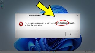 Fix The application was unable to start correctly 0xc0000005 in Windows 11  1087  Error 0xc00005 [upl. by Hardigg]