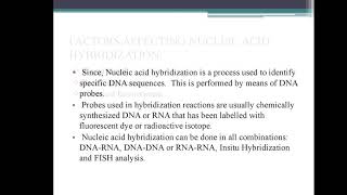 Nucleic acid Hybridization by Dr Ashajyothi C [upl. by Wurtz]