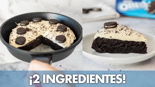 PASTEL de OREO Sin Horno con 2 INGREDIENTES 💙  Pastel en Sartén [upl. by Bohon83]