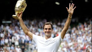 Federer wins his eighth Wimbledon title [upl. by Enirbas952]