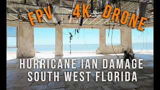 Hurricane Ian Sanibel Island Waterfront Damage 4K Drone Footage [upl. by Rutherford]