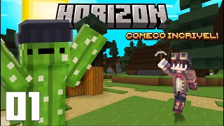 COMEÇANDO UMA SÉRIE SURVIVAL  Minecraft Horizons 1 [upl. by Cirone884]