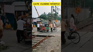 Busy Railgate Clossing Whistle 😲 indianrailways railway train virals shorts trending video [upl. by Damour]