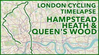 Hampstead Heath amp Queens Wood  London Cycling Timelapse [upl. by Alvan]