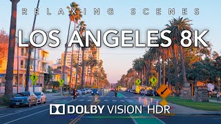 Driving Los Angeles in 8K HDR Dolby Vision  Downtown LA USC to Santa Monica California [upl. by Kalasky759]