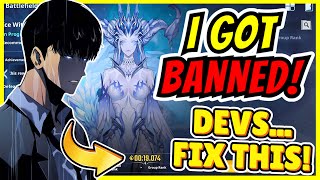 I GOT BANNED DO NOT DO THIS DEVS FIX YOUR GAME BATTLEFIELD OF TIME BUG Solo Leveling Arise [upl. by Alaek]