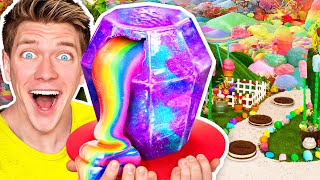 10000 Pounds of Candy Turned Into Candyland  DIY Art Challenge in Real Life for 24 Hours [upl. by Oiluig]