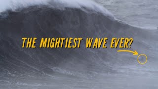 INCREDIBLE RECORD ALERT Lucas Chumbos MONSTER Wave at Nazaré  Feb 24th [upl. by Gurney]