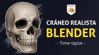 Cráneo realista con Blender  Timelapse [upl. by Roana]