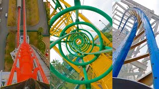 Every Roller Coaster at Nagashima Spaland Amusement Park Japan [upl. by Oicneserc973]