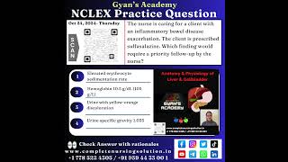 24 Oct NCLEX Practice Questions nclexrnquestions nclexpracticequestions nursingexam nursingcare [upl. by Aritak]