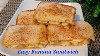 If you have 1 Banana at home make this easy recipe for your Breakfast  Banana Sandwich Recipe [upl. by Mailli]