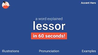 LESSOR  Meaning and Pronunciation [upl. by Omiseno599]